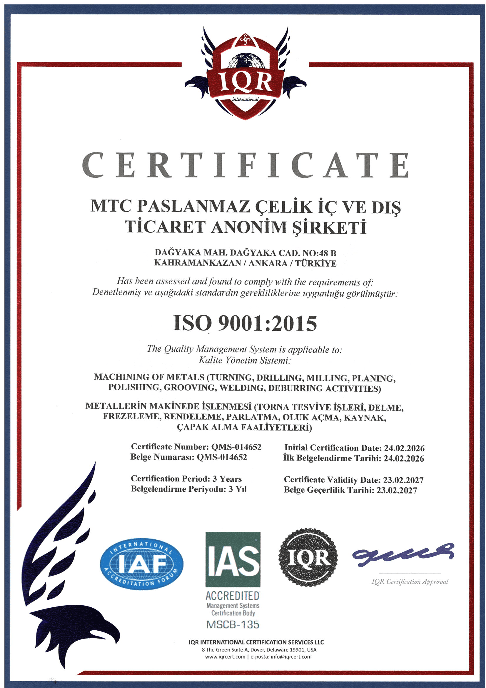 ISO 9001:2015