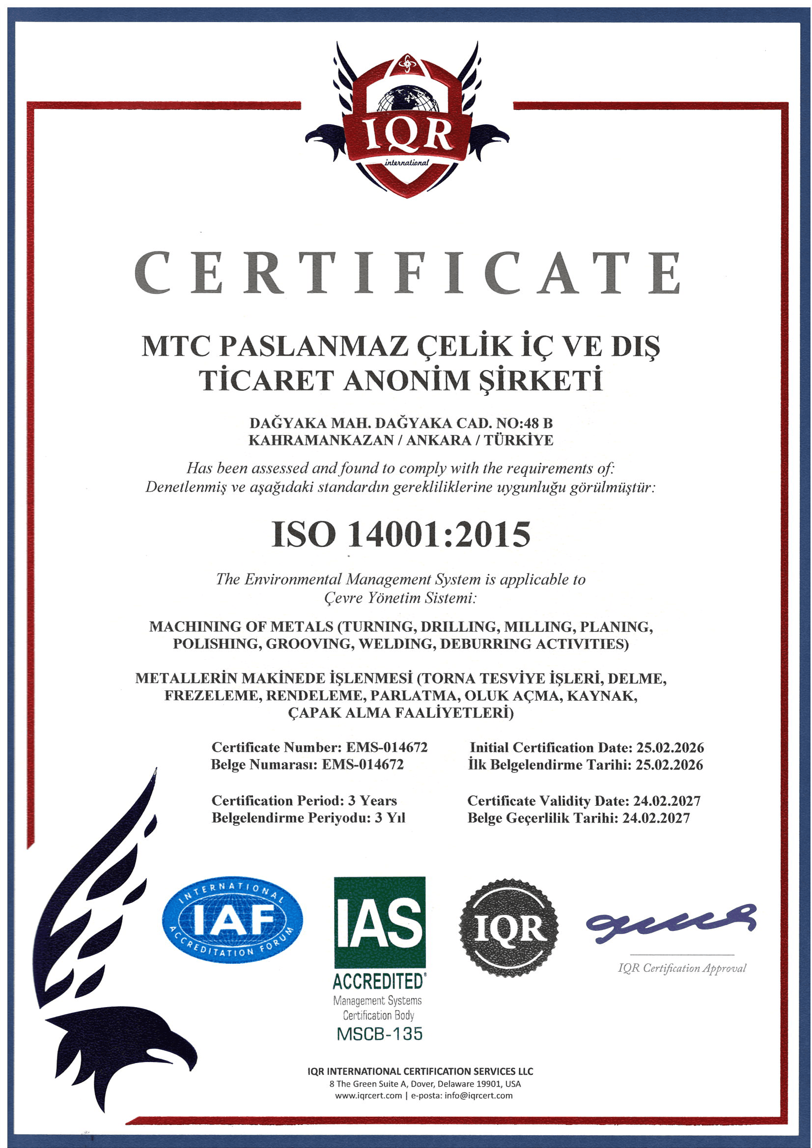 ISO 14001:2015